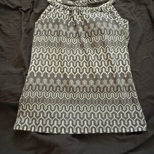 Prana Black and White Zigzag Mini Skirt